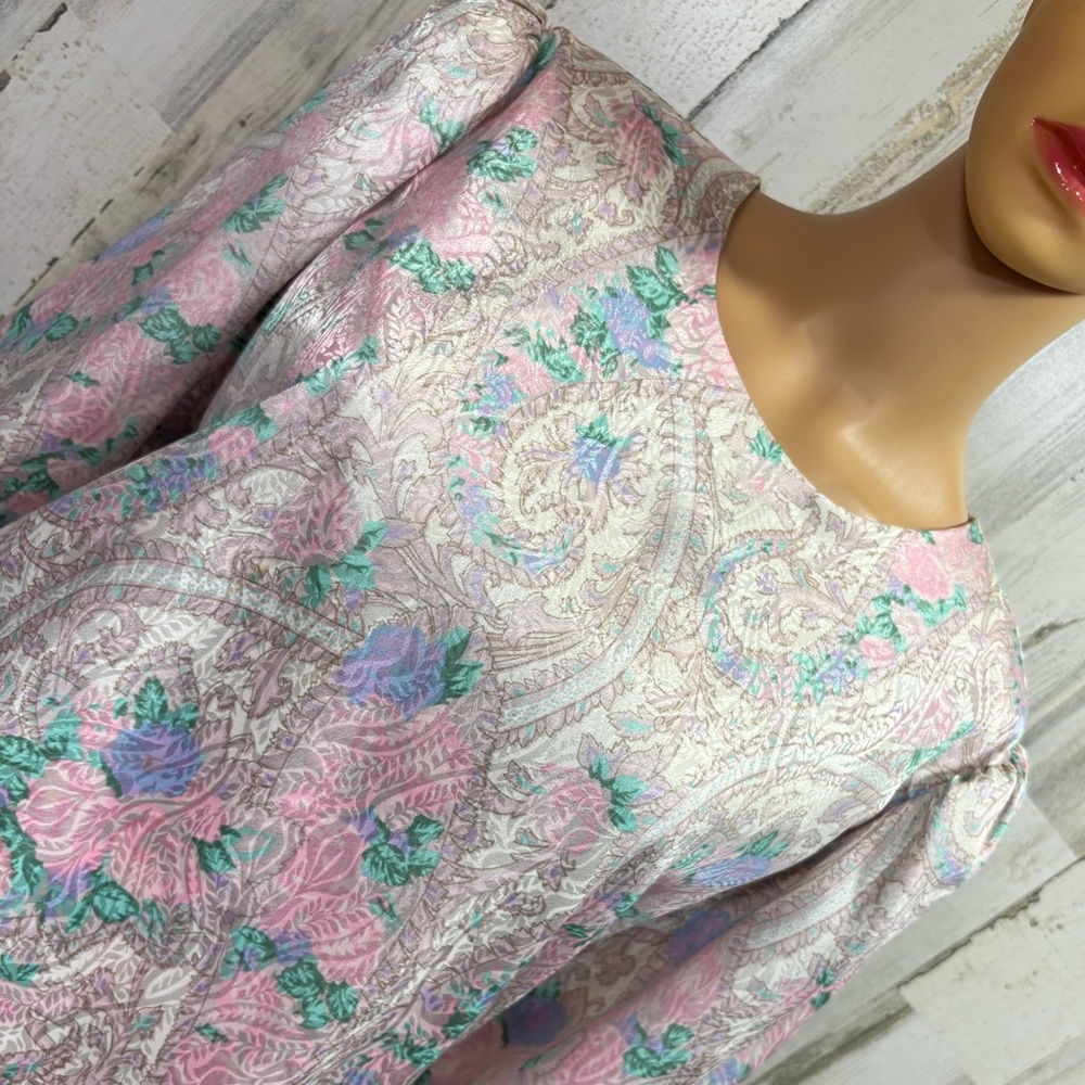 Worthington Vintage 90’s Pastel‎ Floral Plus Size Patterned Two-Piece Set - Picture 2 of 15